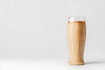 Transparent glass tumbler on white surface high resolution picture