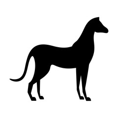 Horse silhouette vector image for graphic design projects and equine themed illustrations and art