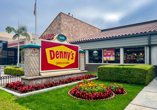 Front Facade of a Denny's Coffee Shop in Southern California