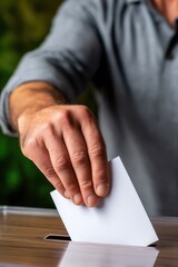 Obraz premium Hand Casting Vote in Election