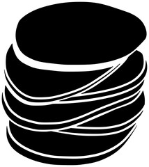 food illustration dessert silhouette meal logo breakfast icon pancake outline pancakes delicious sweet snack plate lunch morning homemade tasty shape dish vector graphic background
