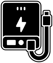 device illustration phone silhouette energy logo mobile icon power outline battery recharge bank usb smartphone smart digital charger portable shape internet vector graphic background