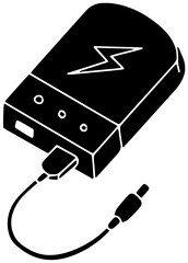 device illustration phone silhouette energy logo mobile icon power outline battery recharge bank usb smartphone smart digital charger portable shape internet vector graphic background