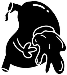 dish illustration stomach silhouette food logo meal icon plate outline dinner lunch pepper woman meat pain full hot tasty shape korean vector graphic background
