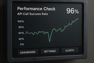 Performance check, API call success rate graph in the screen. 
