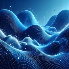 Abstract digital waves