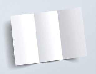 Blank tri-fold brochure
