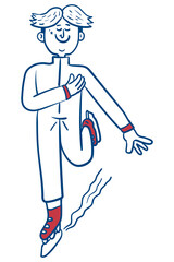 Man figure ice skating transparent png