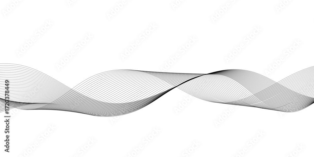 Poster abstract wave lines on transparent background with grey smooth element swoosh speed wave modern stre