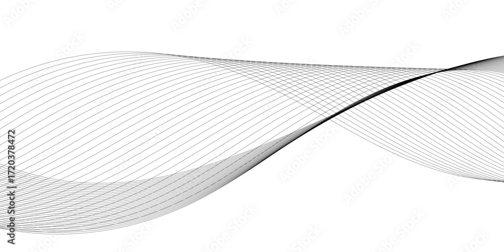 Poster abstract wave lines on transparent background with grey smooth element swoosh speed wave modern stre