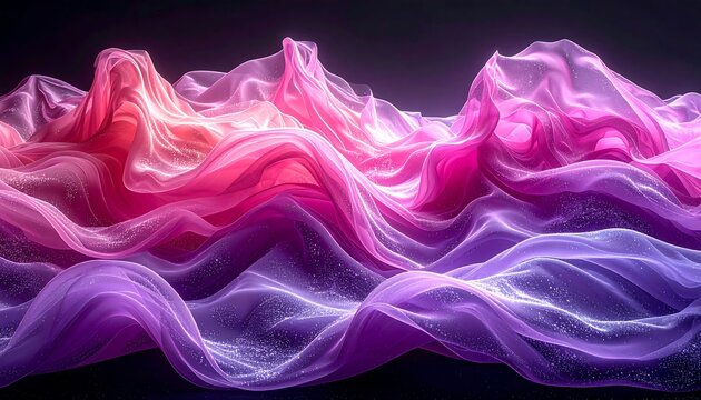 Abstract fabric folds in vibrant colors