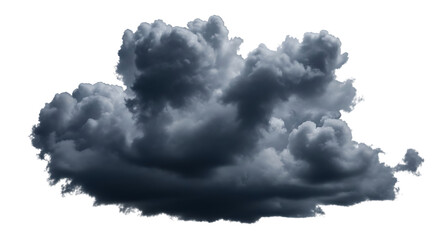 Dark Storm Cloud Formation Isolated On Black Background