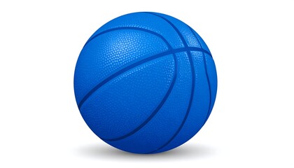 Blue basketball isolated on white