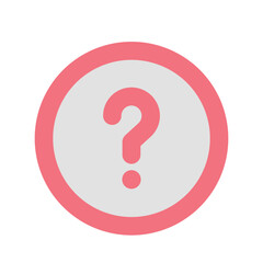 red question mark icon vector UI