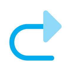 Reply, forward button icon vector UI