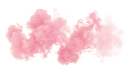 Fototapeta premium Pink Smoke Cloud Explosion on Black Background abstract