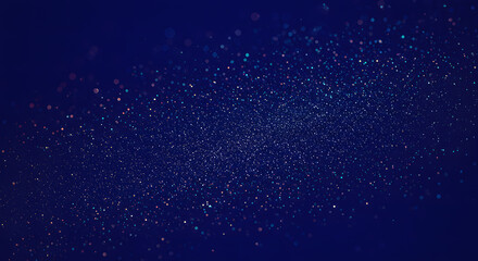 Dark Blue Space Background with Glittering Particles