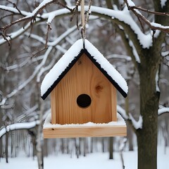 bird house in winter