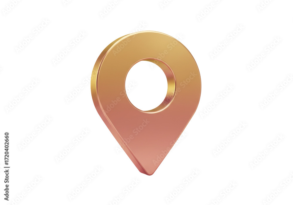 Fototapete isolated location pin icon design, 3d rendering element for navigation or mapping apps