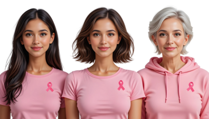 Breast Cancer Awareness Women PNG Transparent Pink Ribbon T‑Shirt & Hoodie Support Illustration Clipart