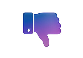 Isolated dislike sign gesture hand pointing downward symbol of disapproval disagreement