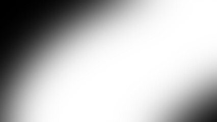 Black And White Radial Vignette Abstract Transparent Background. Smooth Monochrome Gradient From Bright Center Glow To The Dark