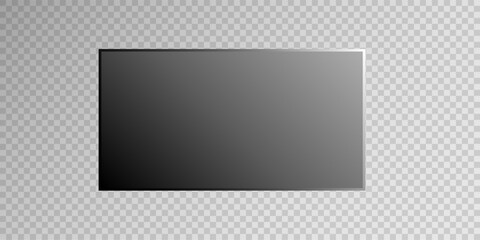 Modern Flat LCD or LED Television PNG Illustration Isolated on White for Digital Tech and Media UI Projects
