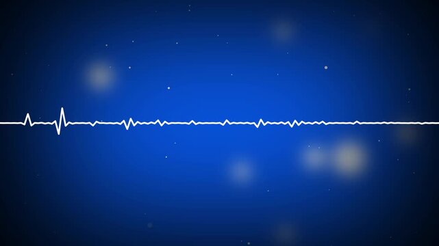 Animation of a sound file. The white sound wave spreads across the screen and responds to the person's voice. 4k