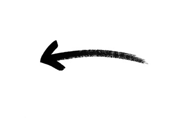 Rough Brush Stroke Arrow Pointing Left