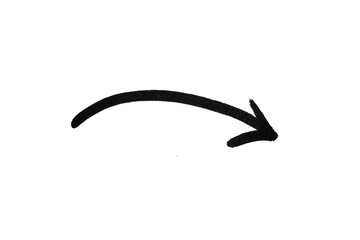 Curved Hand Drawn Arrow Pointing Right