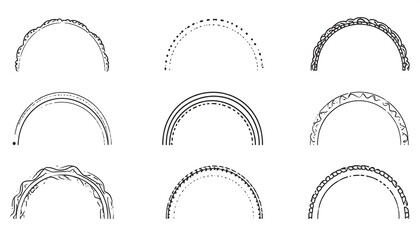 Diverse Arch Designs for Graphic Use