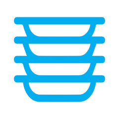 Fototapeta premium Stacked Dishes Icon
