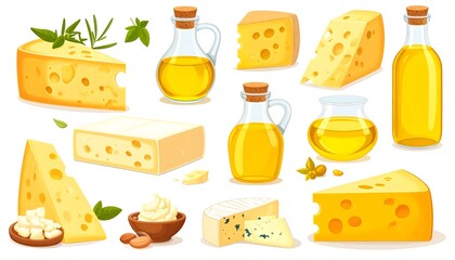 Diverse Cheese Varieties and Culinary Companions