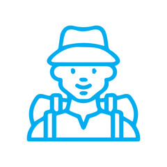 Happy Hiker Icon