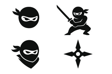 Obraz premium Shadow Warriors and Shuriken