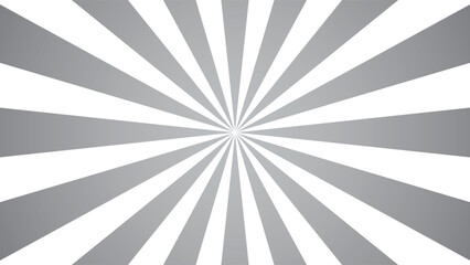 Monochromatic radial burst pattern with alternating white and gray stripes