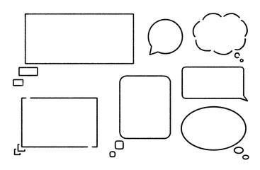 7種類の吹き出しイラストセット