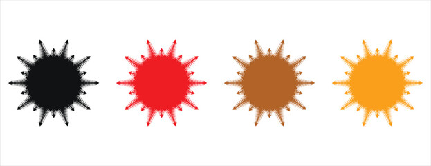 Abstract spiky star shape icon, burst and explosion symbol