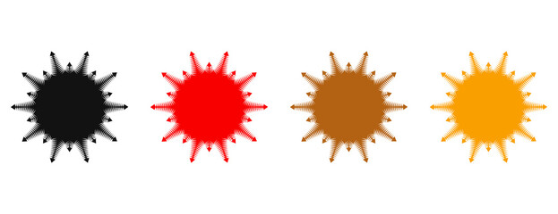 Abstract spiky star shape icon, burst and explosion symbol