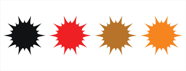 Abstract starburst icons, explosion and burst symbol