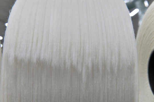 Cotton textile factory equipment is in operation