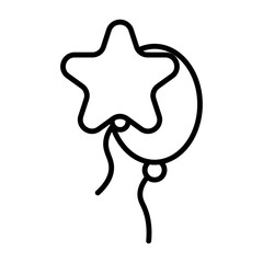 Balloons vector line icons design