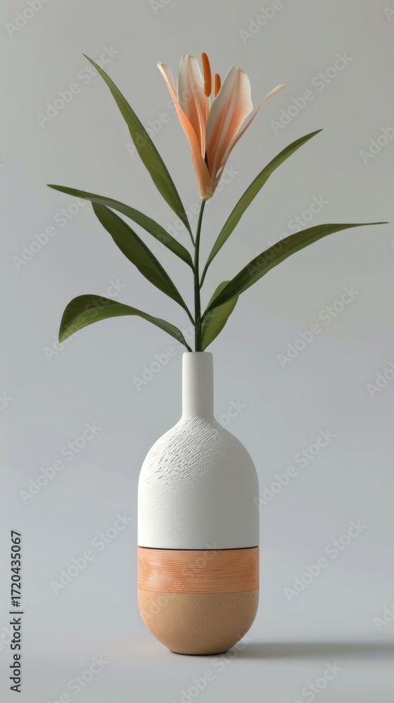 Poster minimalist vases with a touch of whimsy adding a playful element to their simplicity.
