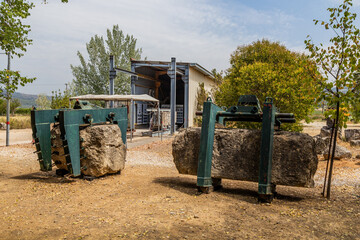 Exhibit of reconstruction works in the ancient Nemea on Peloponnese peninsula, Greece