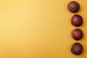 Chocolate truffles dessert sweets, a gourmet indulgence in rich cocoa luxury