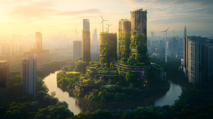 Fototapeta premium Eco City