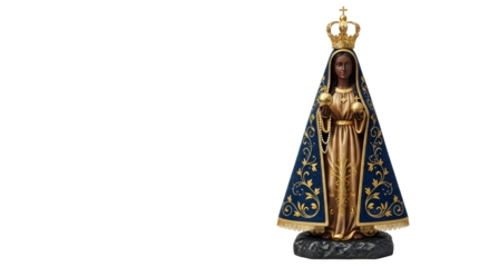 Find our lady aparecida statue catholic religious figurine art on transparent background