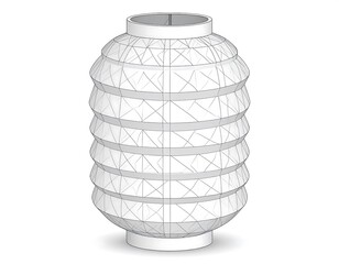Geometric Asian Lantern Design Sketch