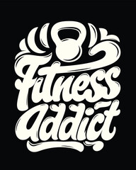 Bold and Energetic Fitness Addict Design Kettlebell Icon for Sportswear Apparel
