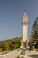 Obraz premium Bell tower of Agios Dionysios Church in Zakynthos, Greece